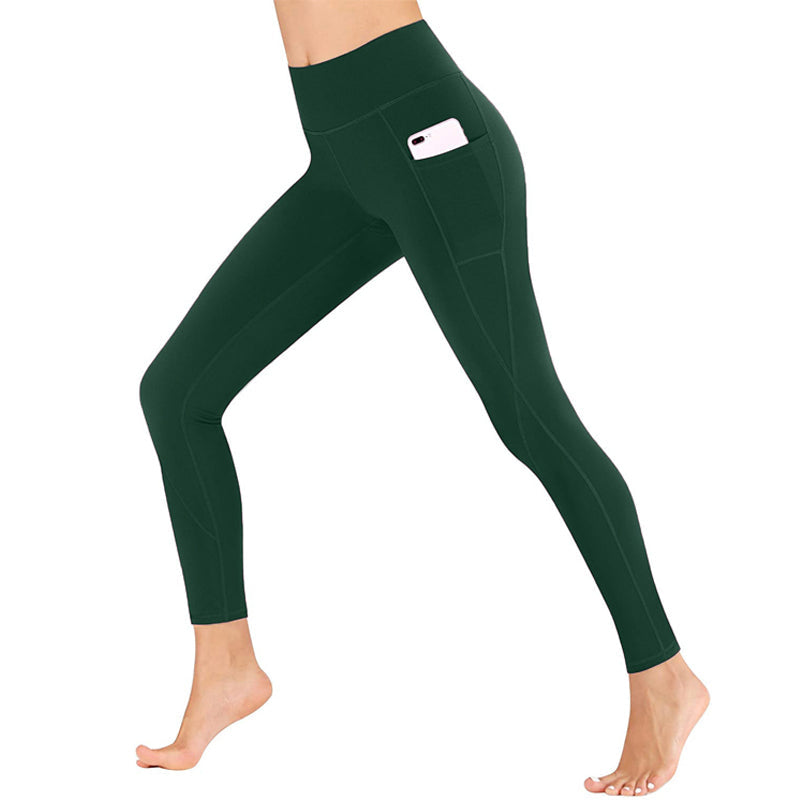 Fitness-Yogahose mit hoher Taille und Hüftlifting und Seitentasche