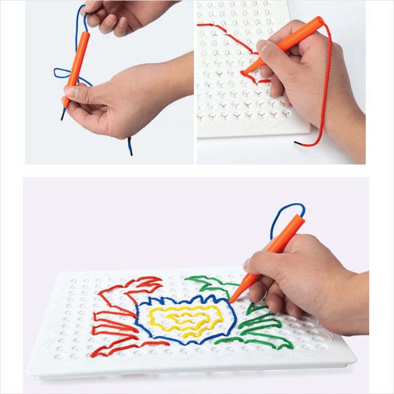 DIY Magisches Fädelbrett für Kinder