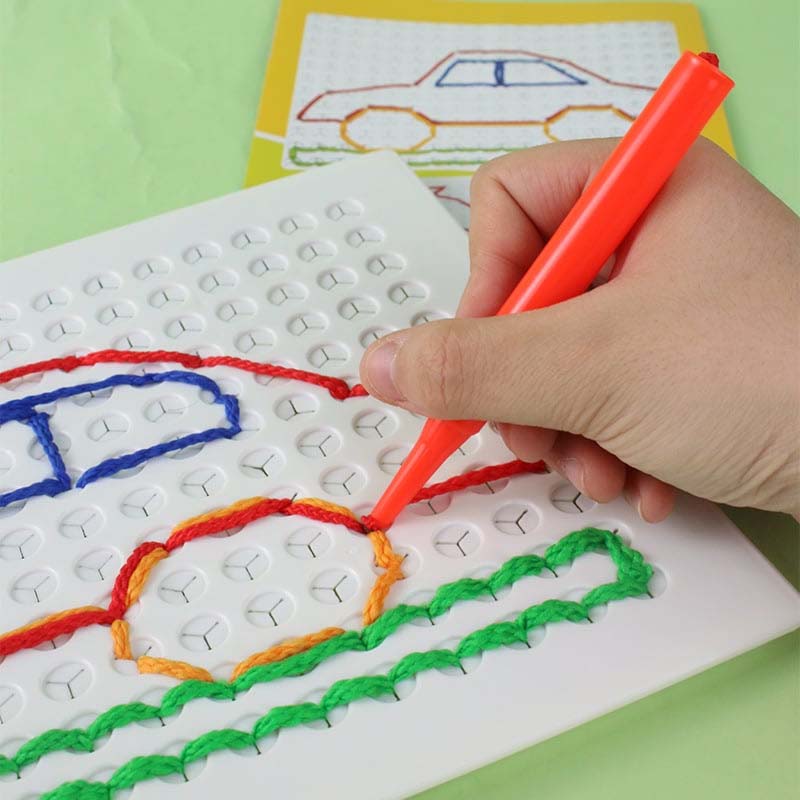 DIY Magisches Fädelbrett für Kinder