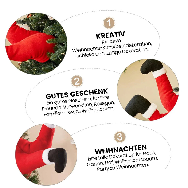 Weihnachtsmann-Beine-Dekoration