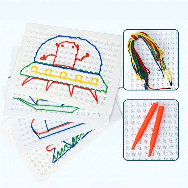 DIY Magisches Fädelbrett für Kinder