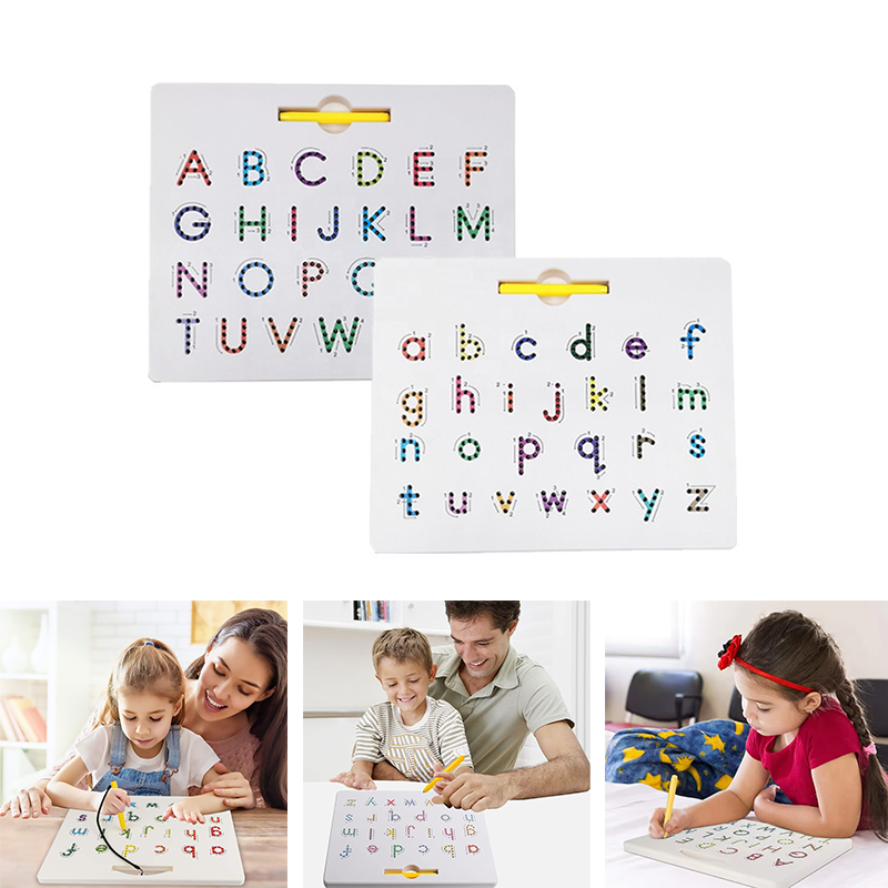 2-in-1 doppelseitige magnetische Alphabet-Edition