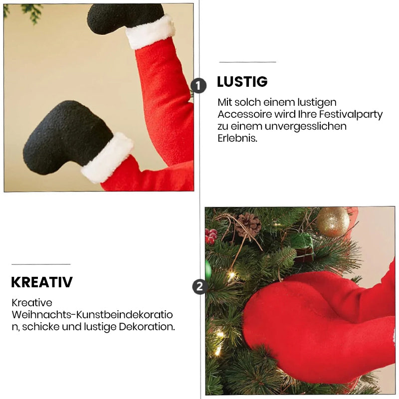 Weihnachtsmann-Beine-Dekoration