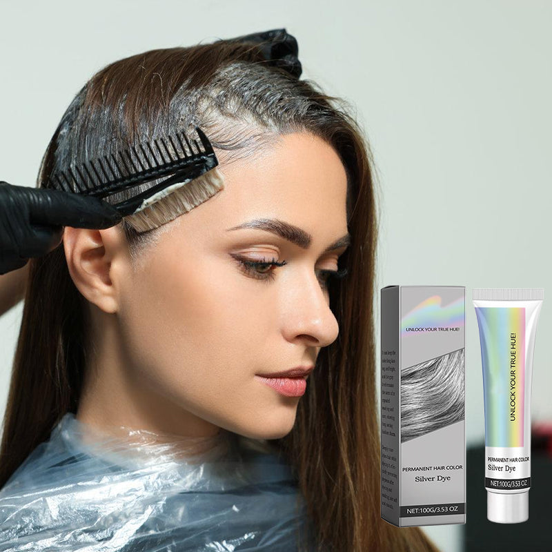 2-in-1-Silberhaarfarbe mit natürlichem Essence-Extrakt