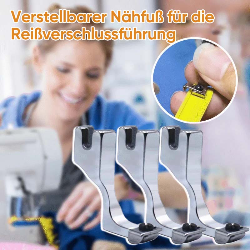 Verstellbarer unsichtbarer Reißverschluss-Führungsfuß für Nähmaschine