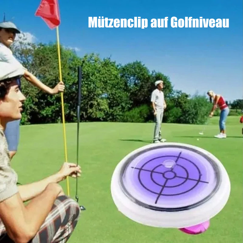 Runder Golf-Cap-Clip mit Wasserwaagenfunktion