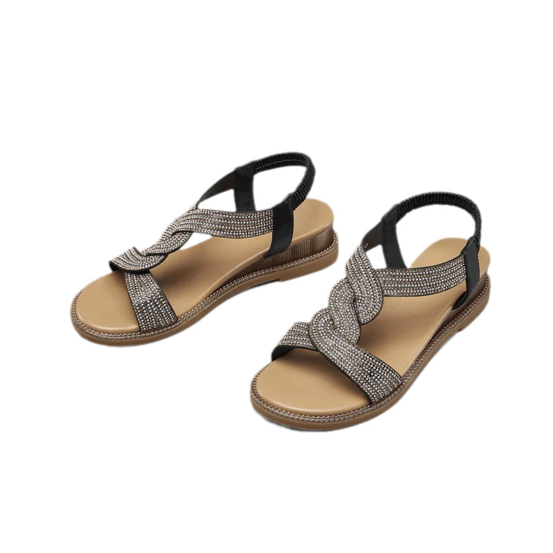 Rutschfeste weiche Sohle Strasssteinen Schuhe