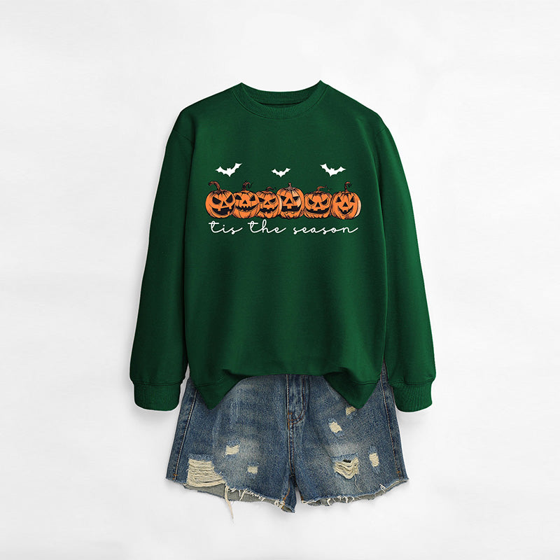 Rundhals-Sweatshirt mit Kürbis-Print