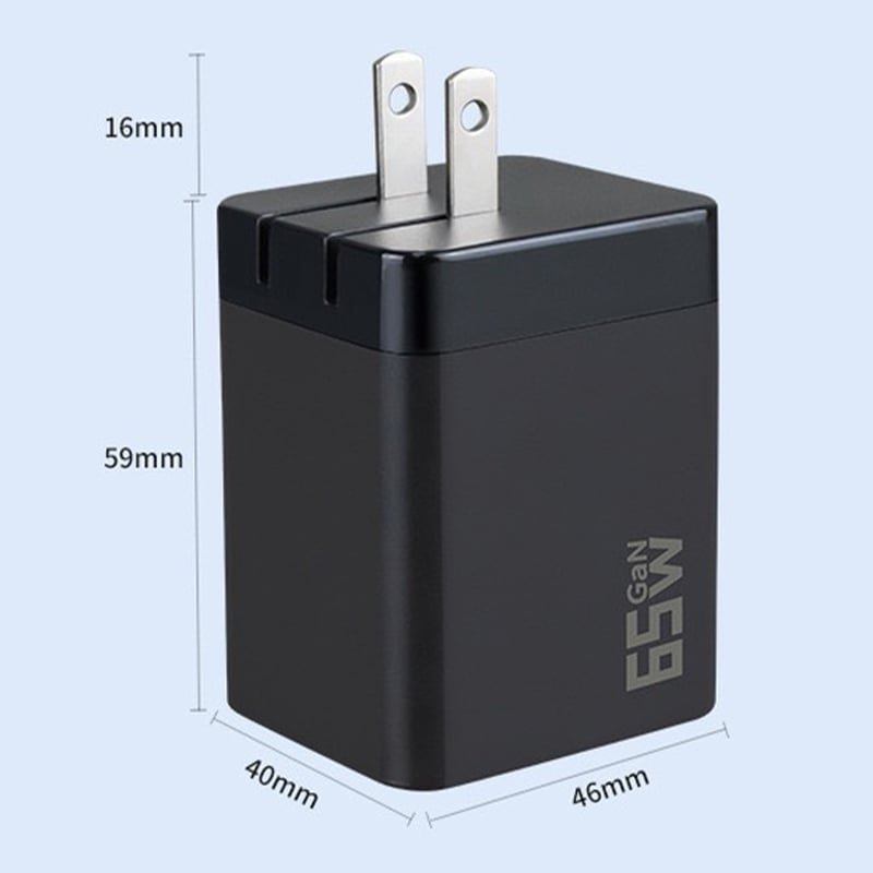 65 W GaN 3-in-1 einziehbares Schnellladegerät