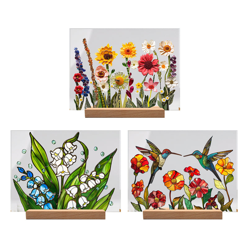 Gemaltes buntes Blumenmusterdekor