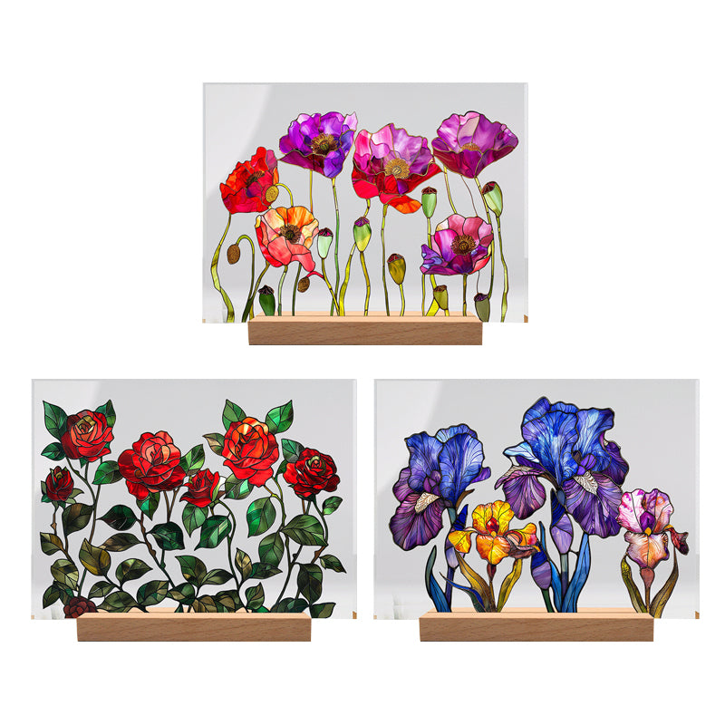 Gemaltes buntes Blumenmusterdekor