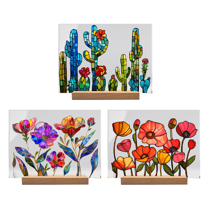 Gemaltes buntes Blumenmusterdekor