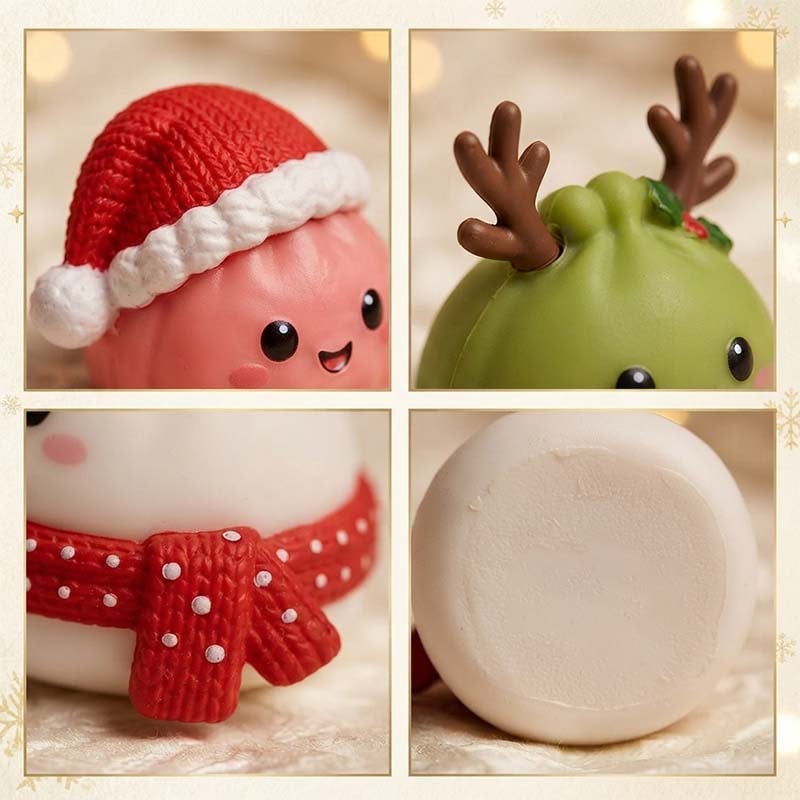 Weihnachts-Adventskalender mit Teigtaschen-Squishys – 24 Überraschungsspielzeuge