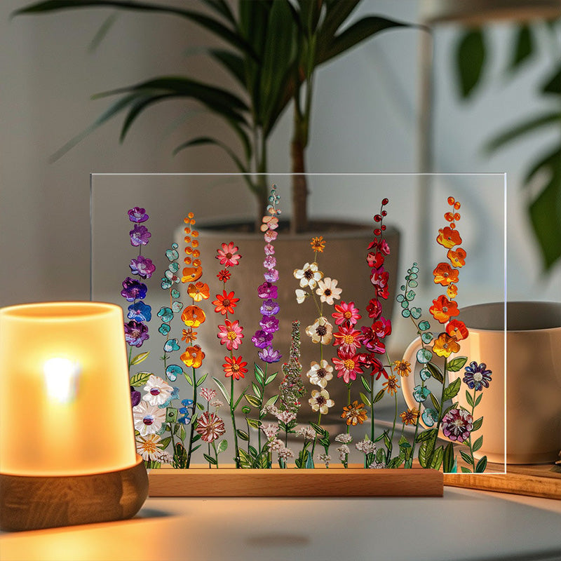 Gemaltes buntes Blumenmusterdekor