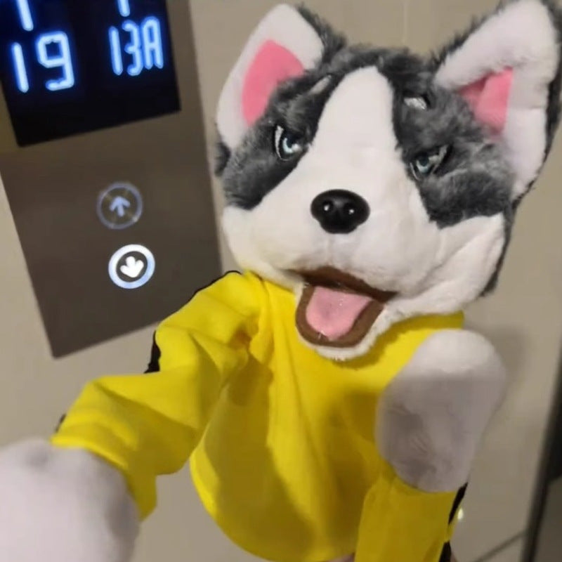 Husky-Handschuhpuppe aus Plüsch