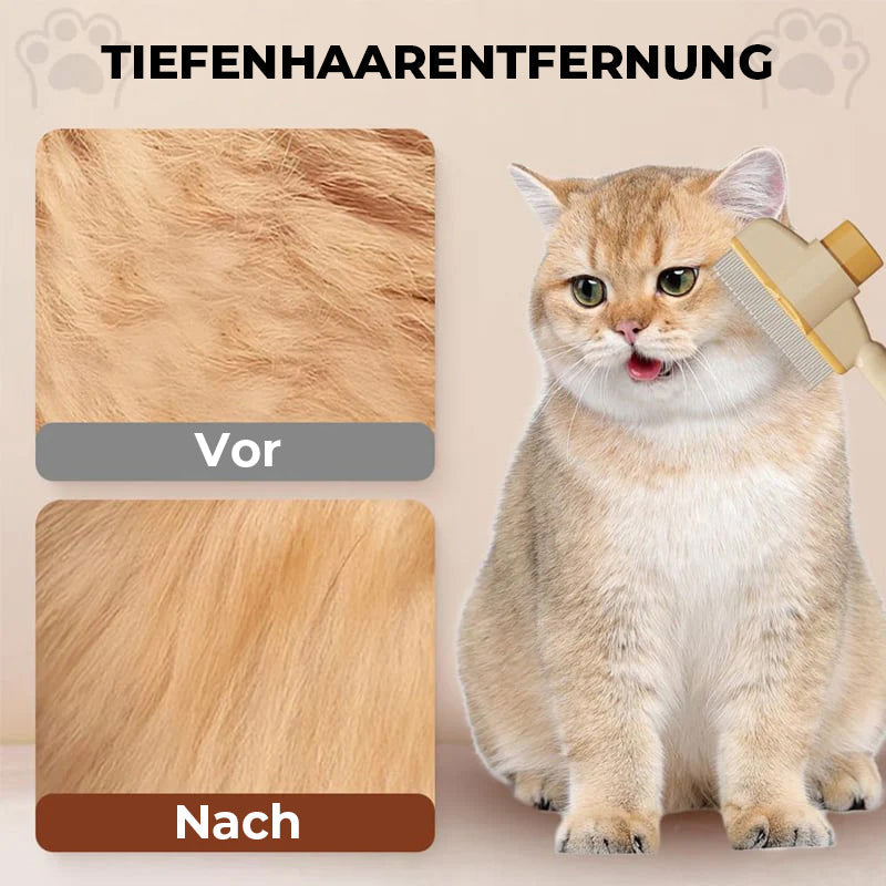 Selbstreinigende Haustierpflegebürste