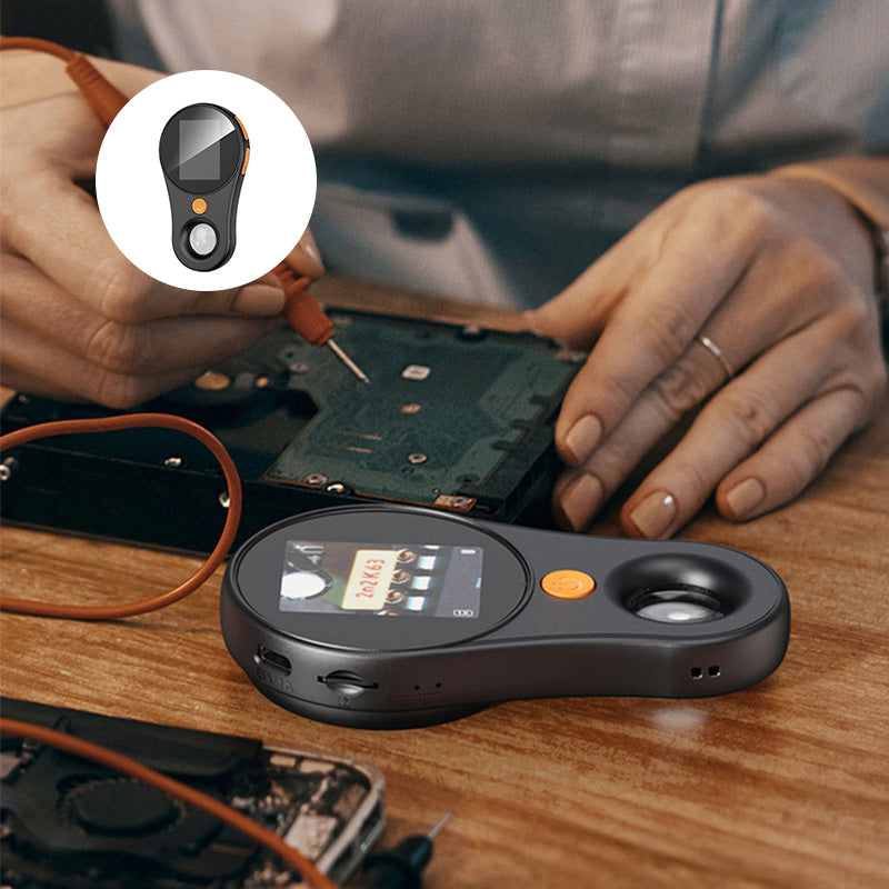 Handdigitalmikroskop. Tragbares Taschenmikroskop