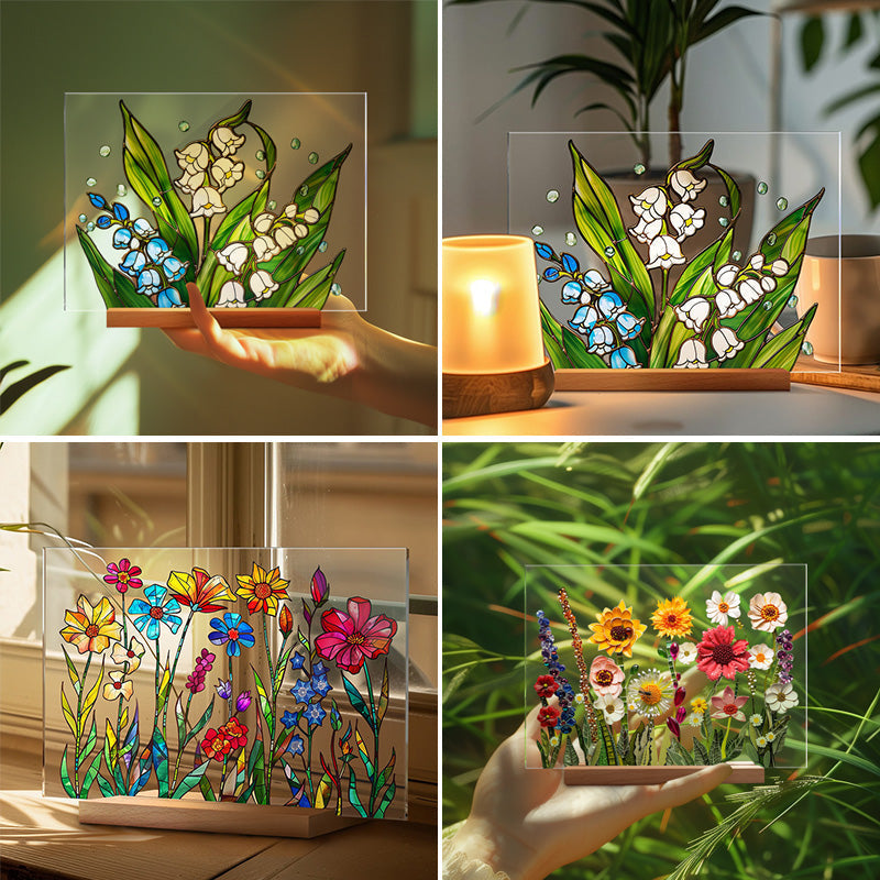 Gemaltes buntes Blumenmusterdekor