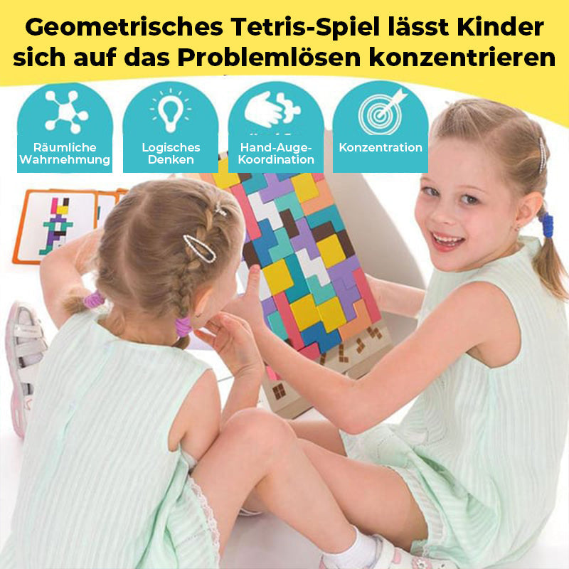 Holzpuzzle-Set zum Stapeln