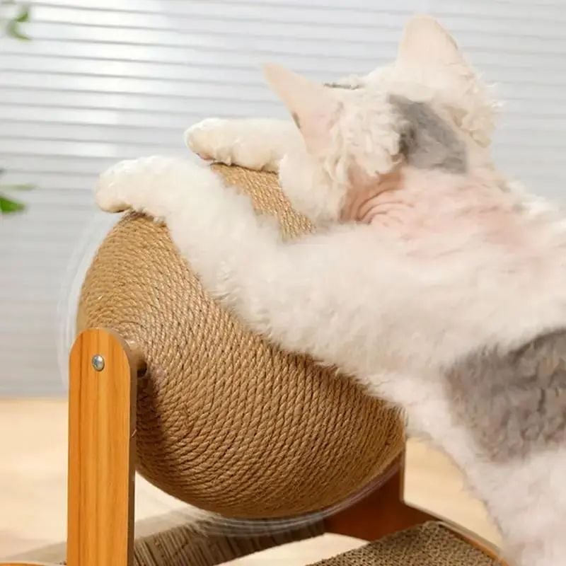 Kratzball für Katzen mit Ständer