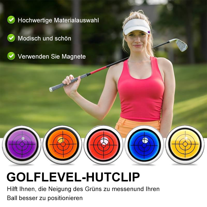 Runder Golf-Cap-Clip mit Wasserwaagenfunktion