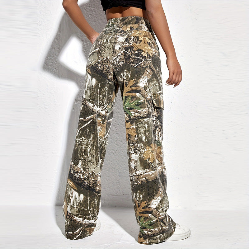 Camouflage-Overall mit Taschen für Damen