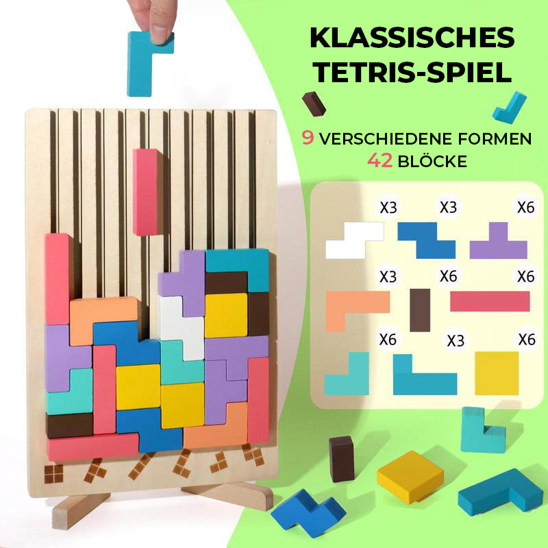 Holzpuzzle-Set zum Stapeln