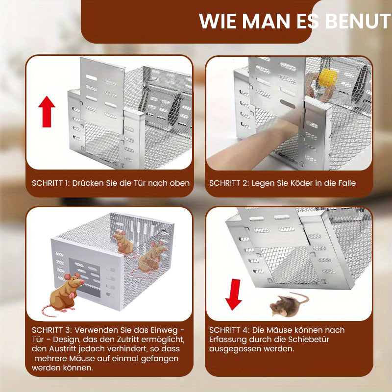 Automatische Mausefalle aus Edelstahl
