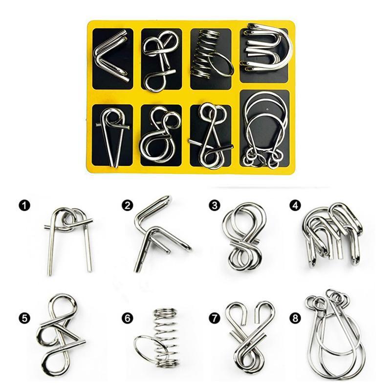 Puzzlering aus Metall （8 Stück）