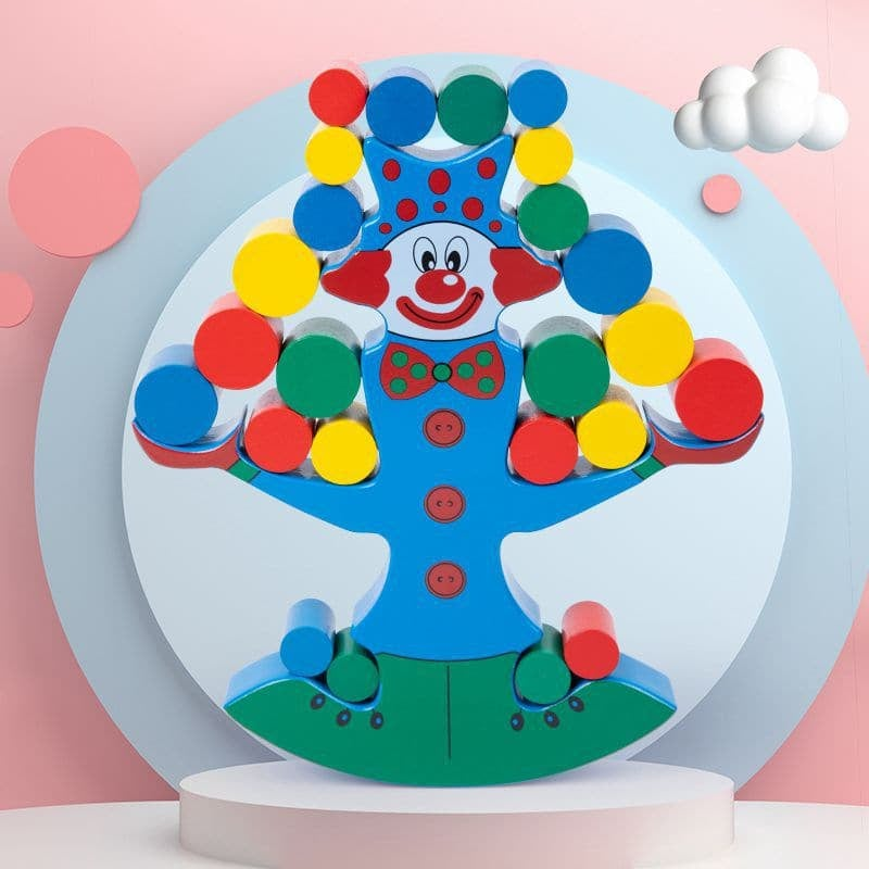 Clown-Balancierblöcke aus Holz