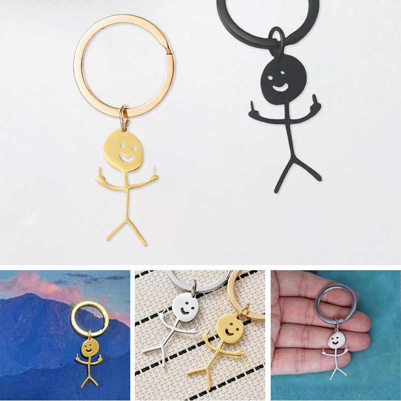 Lustiger Doodle-Schlüsselanhänger