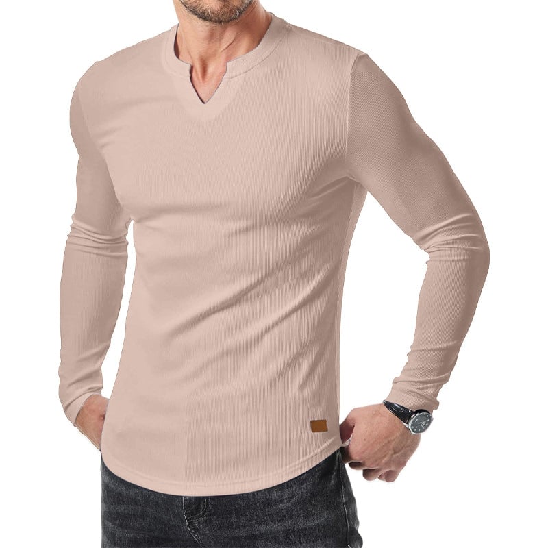 Herren Slim Fit V-Ausschnitt Longline Muskelshirt