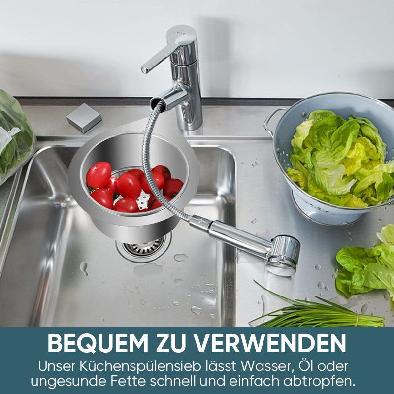 Siebkorb aus Edelstahl in Schwanenform für die Spüle