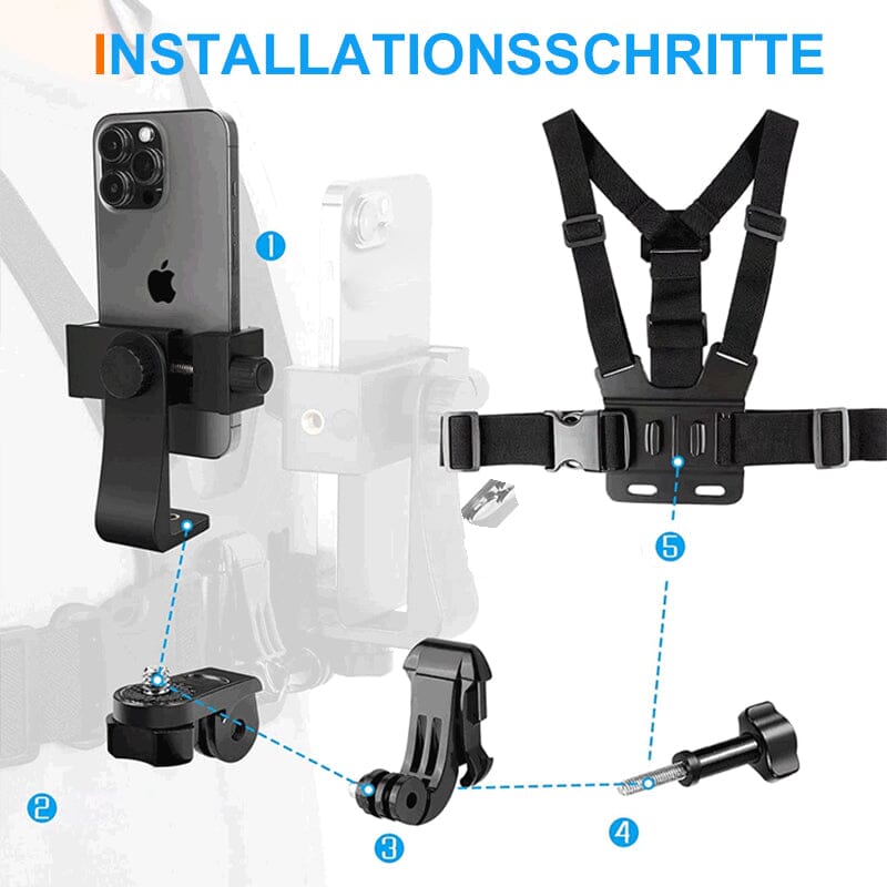 Gurt zur Brustbefestigung Handyhalter