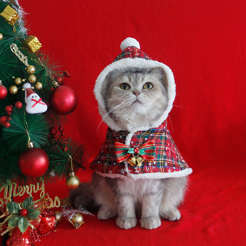 Katze Hund Weihnachten Cape Poncho