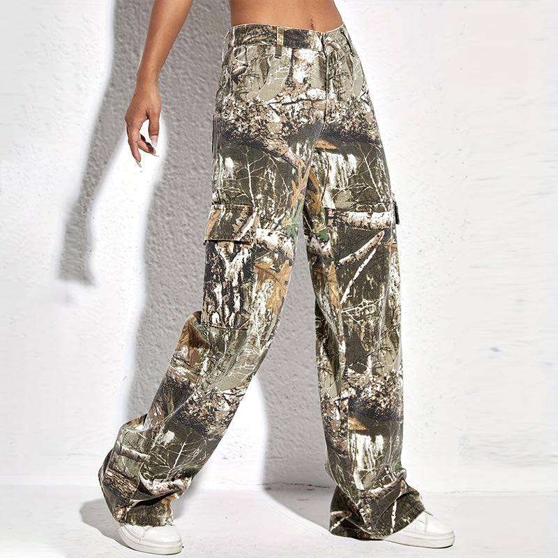 Camouflage-Overall mit Taschen für Damen