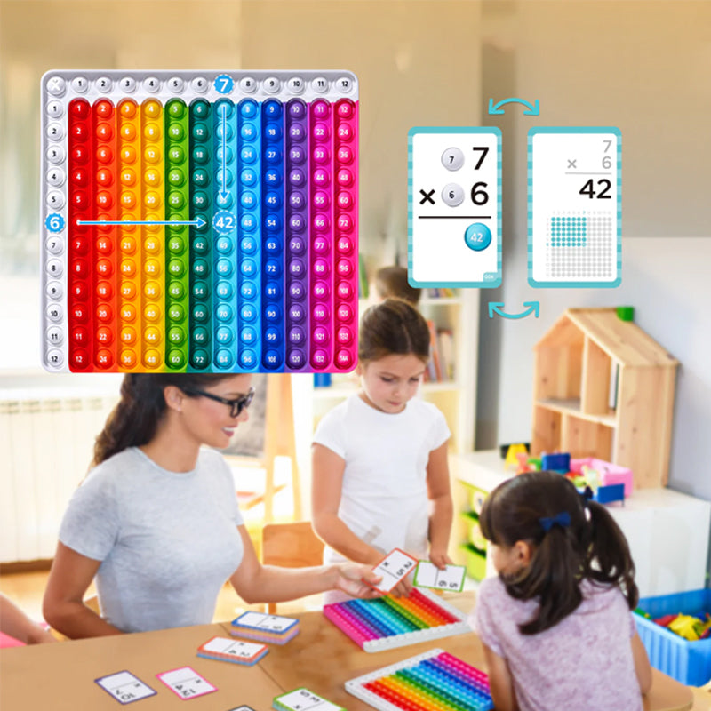 Mathe-Lernkarten und Pop-Fidget-Chart