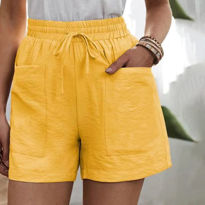 Solide lockere lässige kurze Hose mit zwei Taschen
