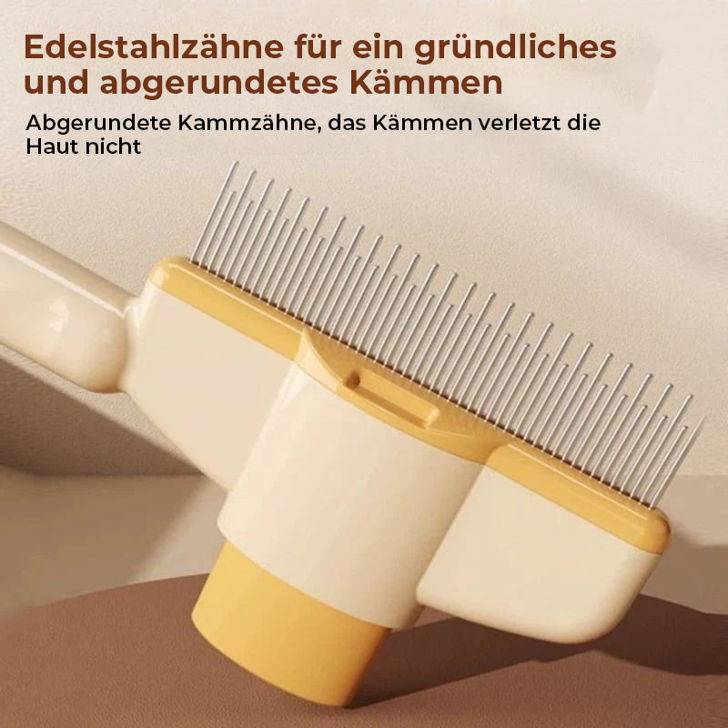 Selbstreinigende Haustierpflegebürste