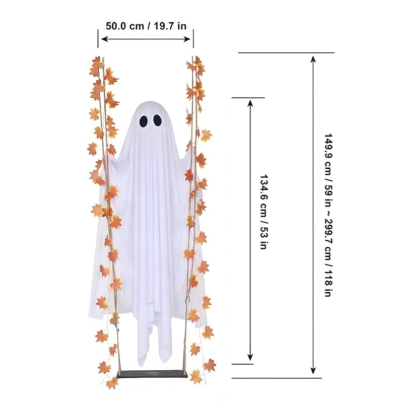 LED-beleuchtete schwingende Halloween-Geisterdekoration