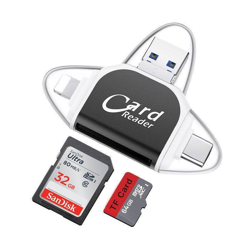 Vorverkauf>>4-in-1-Universal-SD-TF-Kartenleser mit mehreren Anschlüssen