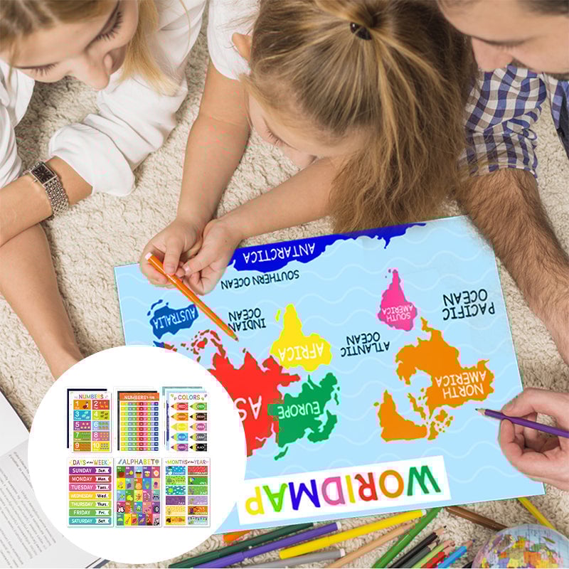 Bunte pädagogische Poster (18 Stück/Set)