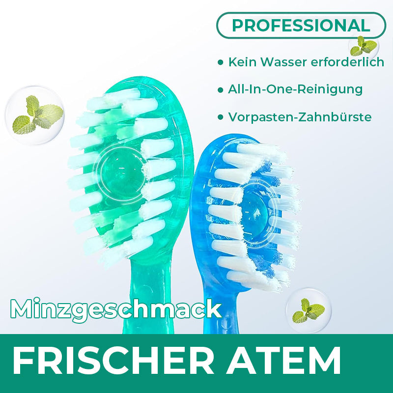 Mini-Zahnbürste 5-in-1-Werkzeug (Zahnpasta + Zahnseide + Zahnstocher + Zungenreiniger) Tragbares Reiseset