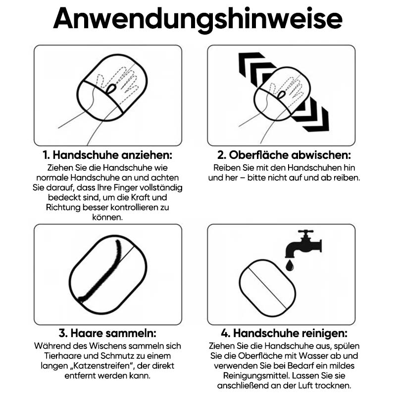 Handschuh zur Tierhaarentfernung