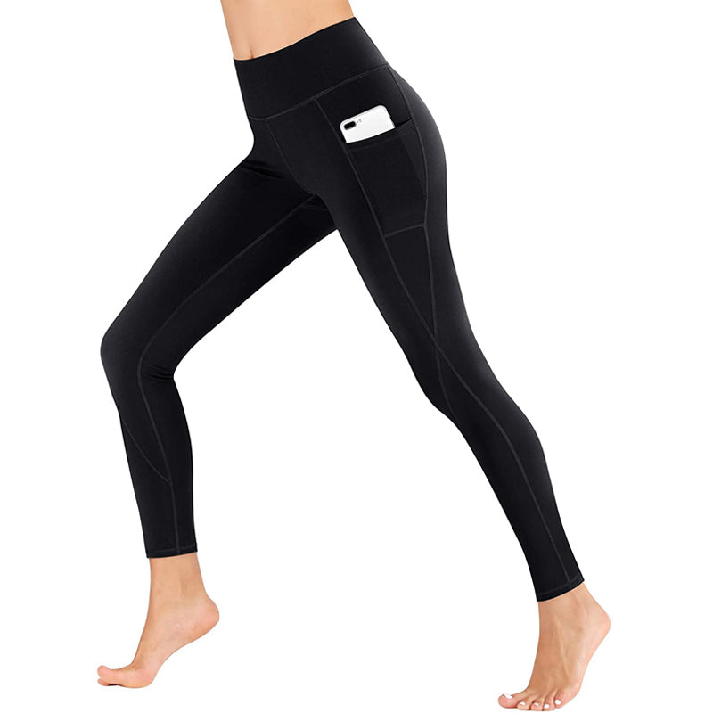 Fitness-Yogahose mit hoher Taille und Hüftlifting und Seitentasche