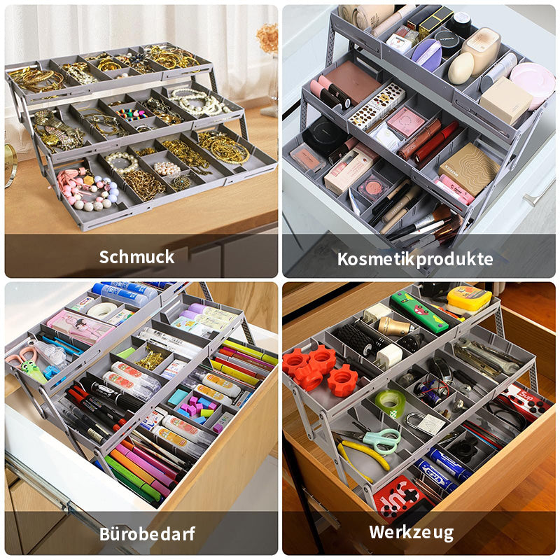 Mehrstufiger, erweiterbarer intelligenter Schubladen-Organizer