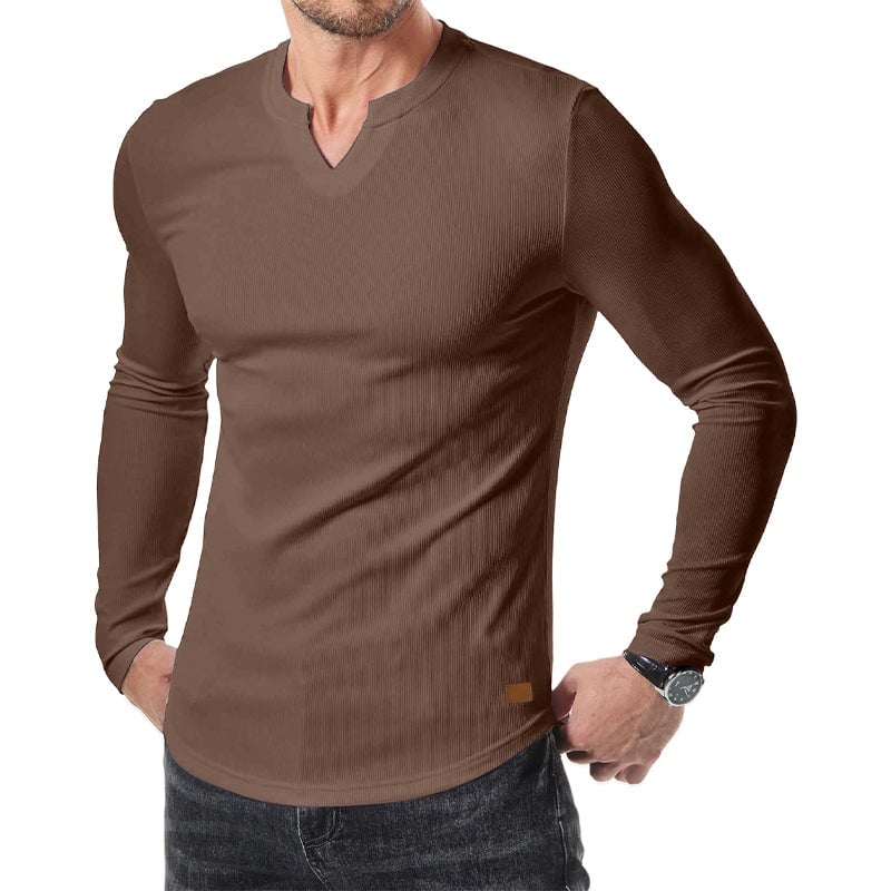 Herren Slim Fit V-Ausschnitt Longline Muskelshirt