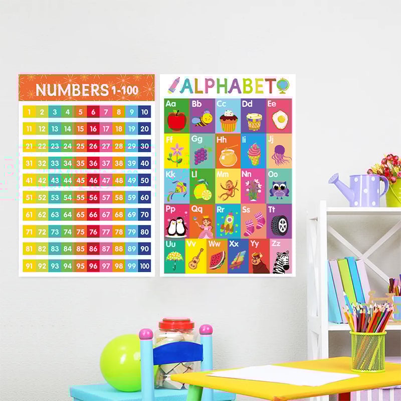 Bunte pädagogische Poster (18 Stück/Set)