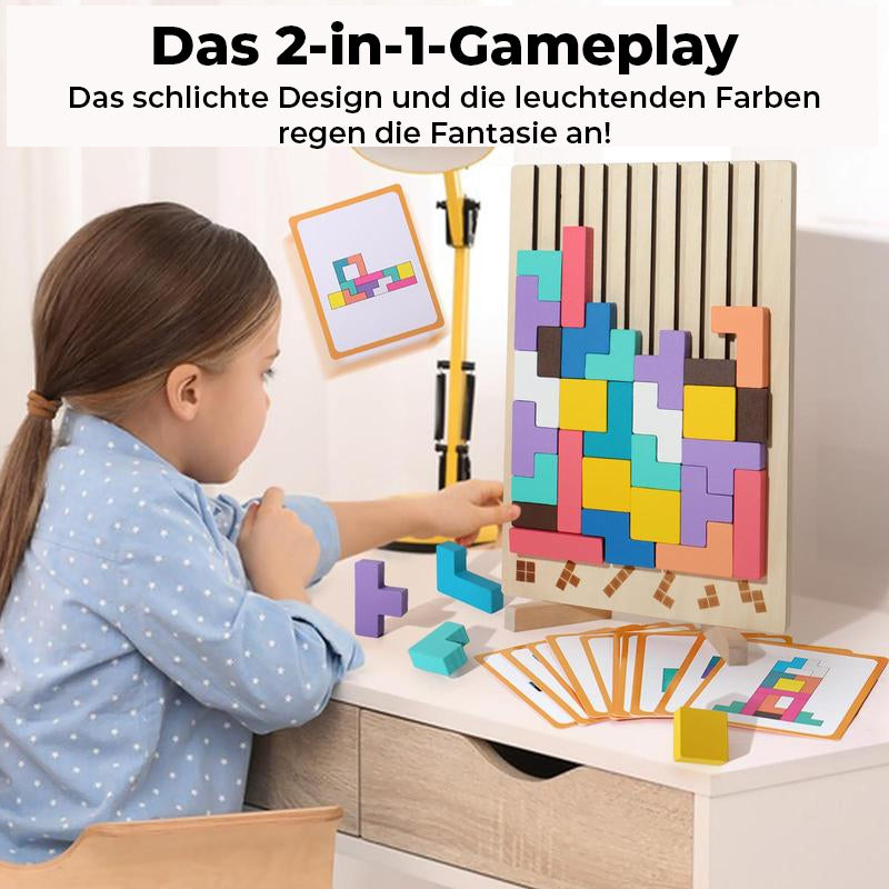 Holzpuzzle-Set zum Stapeln