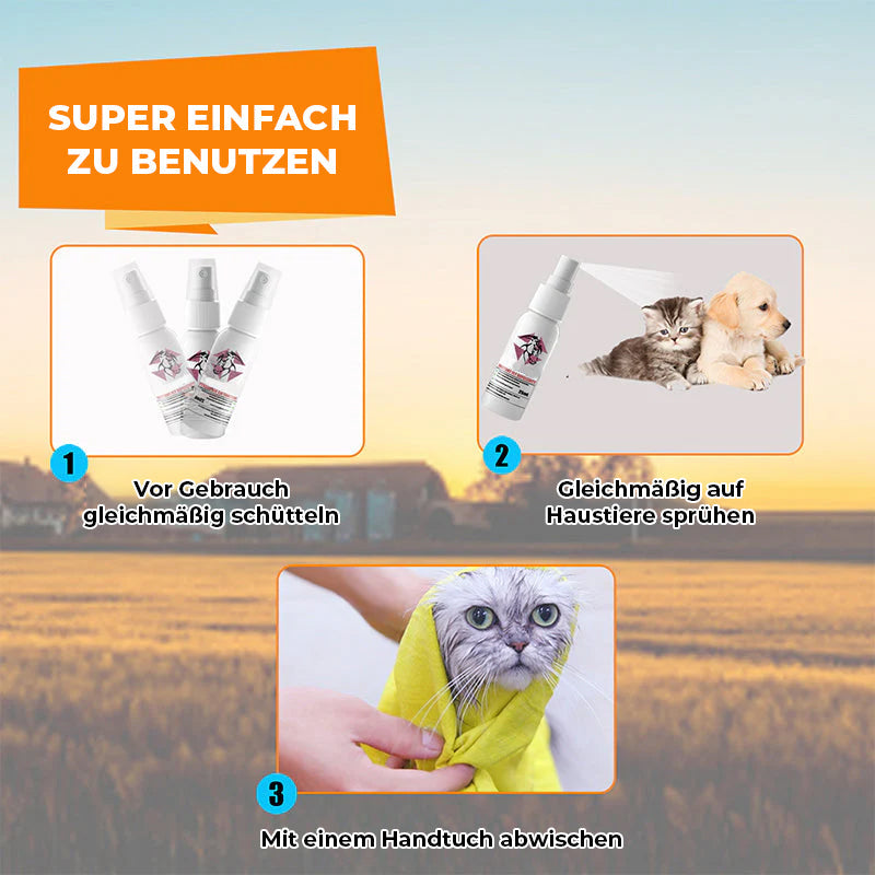 Externes Anti-Juckreiz-Spray für Haustiere gegen Zecken und Zecken